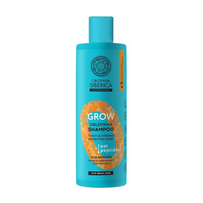 NATURA SIBERICA GROW OBLEPIKHA plaukų šampūnas, 400 ml