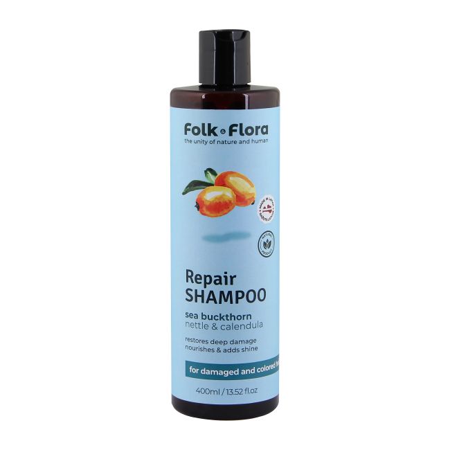 FOLK & FLORA REPAIR plaukų šampūnas, 400 ml