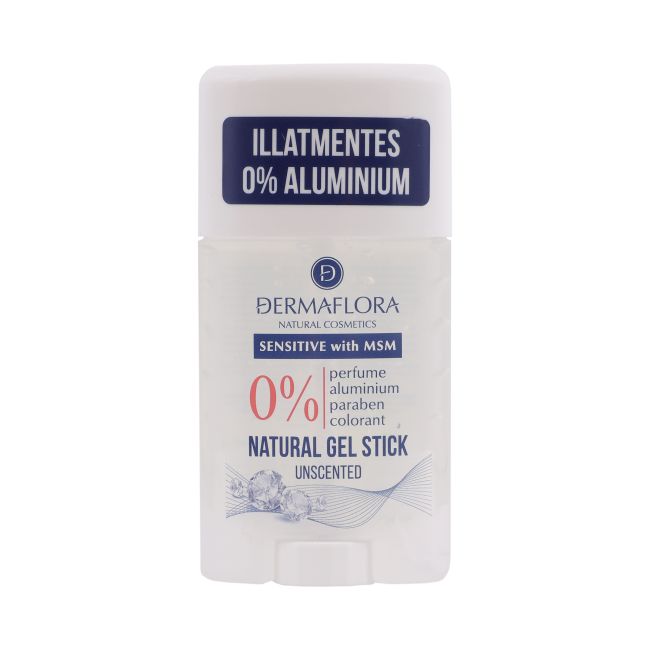 DERMAFLORA SENSITIVE WITH MSM NATURAL UNSCENTED pieštukinis želė dezodorantas, 50 ml