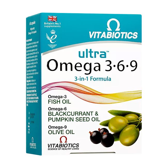 VITABIOTICS ULTRA omega 3-6-9, 60 kapsulių