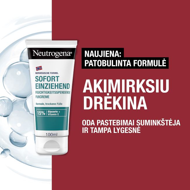 NEUTROGENA SOFORT EINZIEHEND pėdų kremas, 100 ml