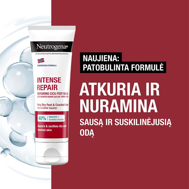 NEUTROGENA INTENSE REPAIR CICA atkuriamasis pėdų balzamas, 50 ml