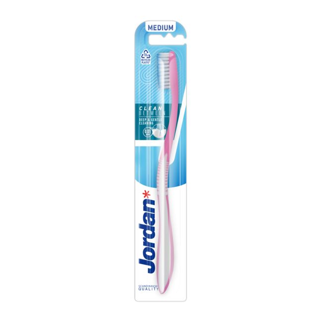 JORDAN CLEAN BETWEEN MEDIUM dantų šepetėlis