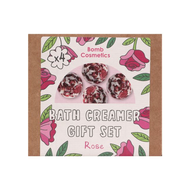 BOMB COSMETICS BATH CREAMER ROSE vonios burbulų rinkinys, 120 g