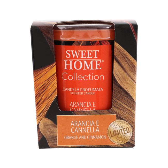 SWEET HOME COLLECTION ORANGE AND CINNAMON kvapni žvakė, 110 g