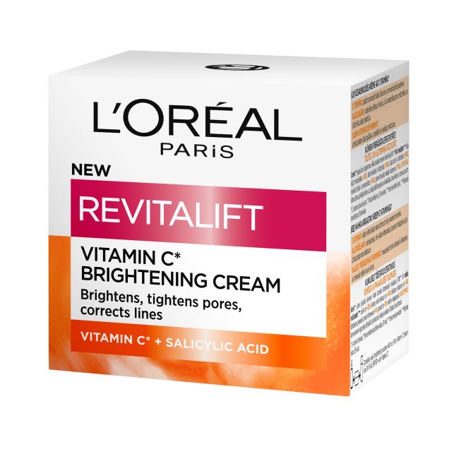 L'OREAL PARIS REVITALIFT VITAMIN C BRIGHTENING veido kremas, 50 ml