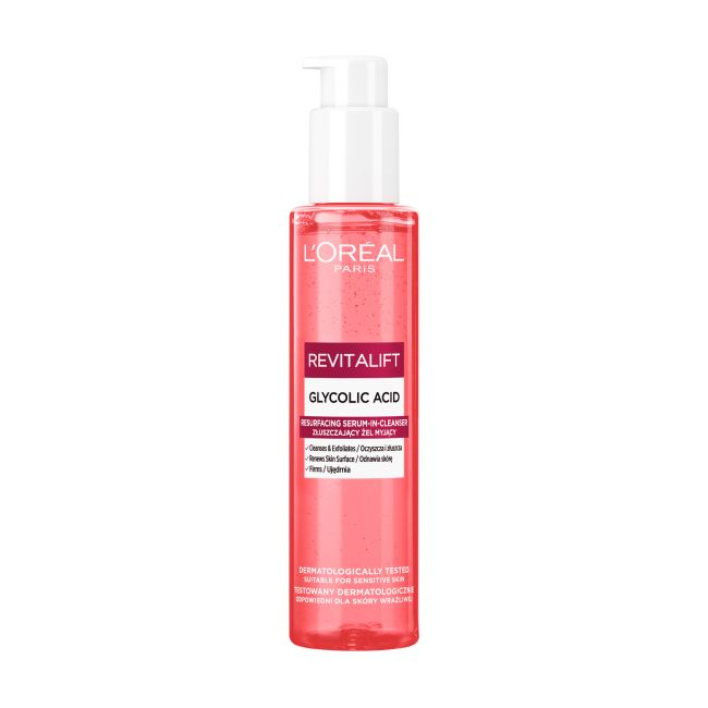 L'OREAL PARIS REVITALIFT GLYCOLIC ACID valomoji veido želė, 150 ml