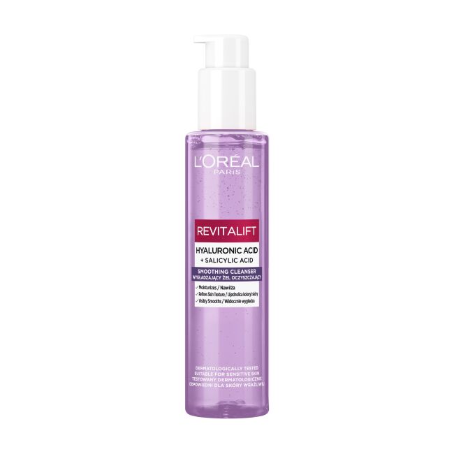 L'OREAL PARIS REVITALIFT HYALURONIC ACID veido prausiklis, 150 ml