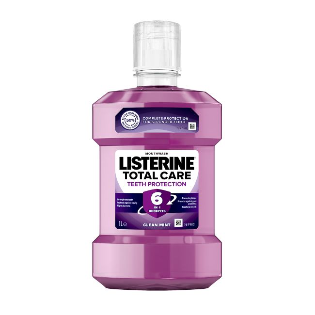 LISTERINE TOTAL CARE 6 IN 1 CLEAN MINT burnos skalavimo skystis, 1 l