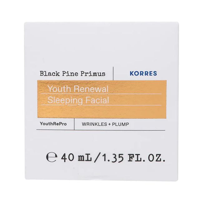 KORRES BLACK PINE PRIMUS YOUTH RENEWAL naktinis veido kremas, 40 ml