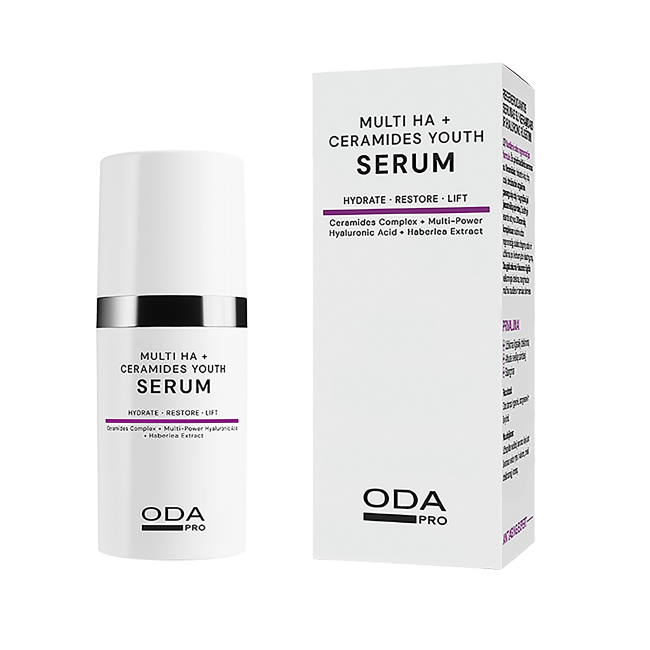 ODA PRO ANTI - AGING EXPERT MULTI HA + CERAMIDES YOUTH veido serumas, 30 ml