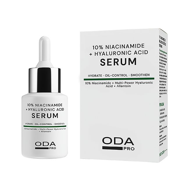 ODA PRO 10% NIACINAMIDE + HYALURONIC ACID veido serumas, 30 ml