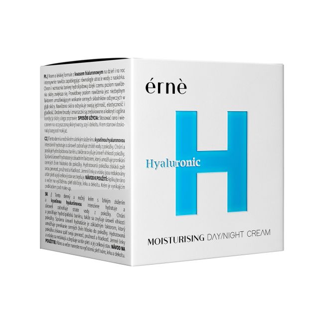 ERNE HYALURONIC MOISTURISING dieninis ir naktinis veido kremas, 50 ml