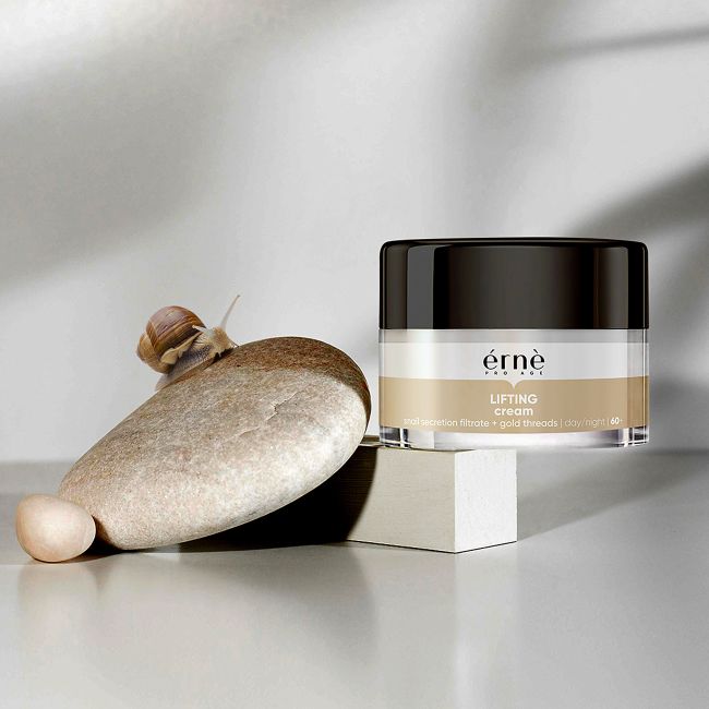ERNE SNAIL EXTRACT + GOLD THREADS dieninis ir naktinis veido kremas, 50 ml