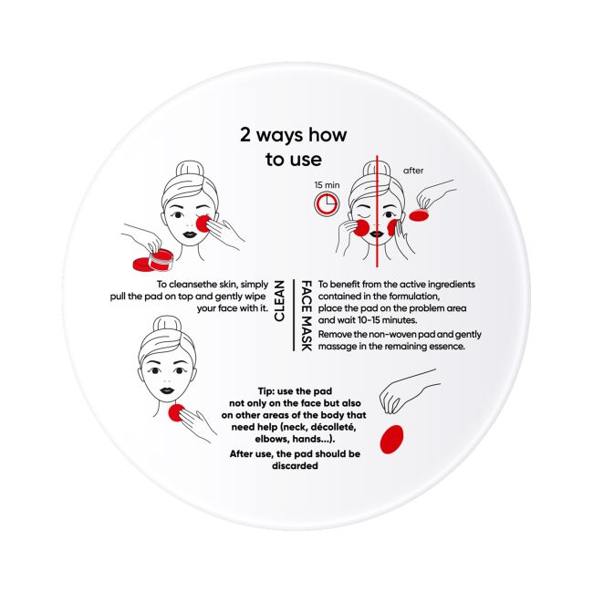 ERNE 2 IN 1 LIFTING AND CLEANSING valomosios veido pagalvėlės (30 vnt.)