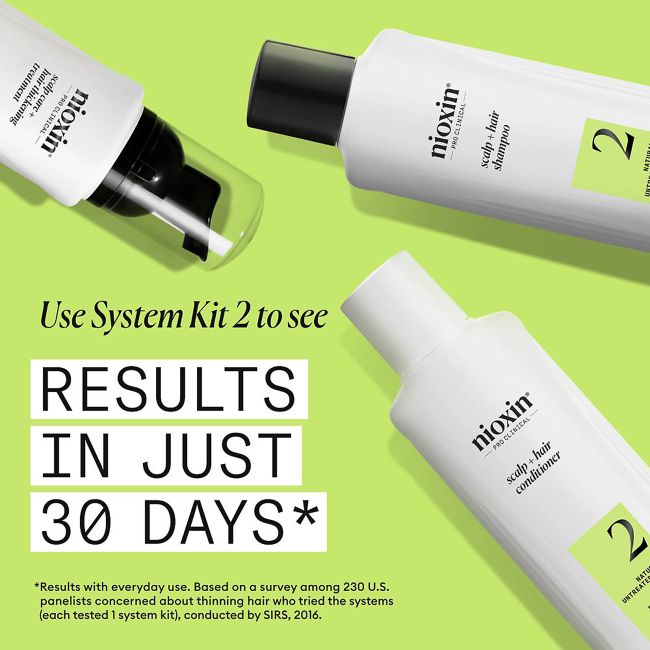 NIOXIN PRO CLINICAL SYS2 SCALP + HAIR galvos odos ir plaukų šampūnas, 300 ml