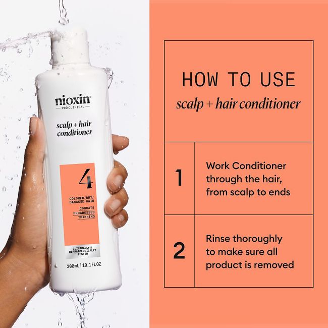 NIOXIN PRO CLINICAL SYS4 SCALP + HAIR galvos odos ir plaukų šampūnas, 300 ml