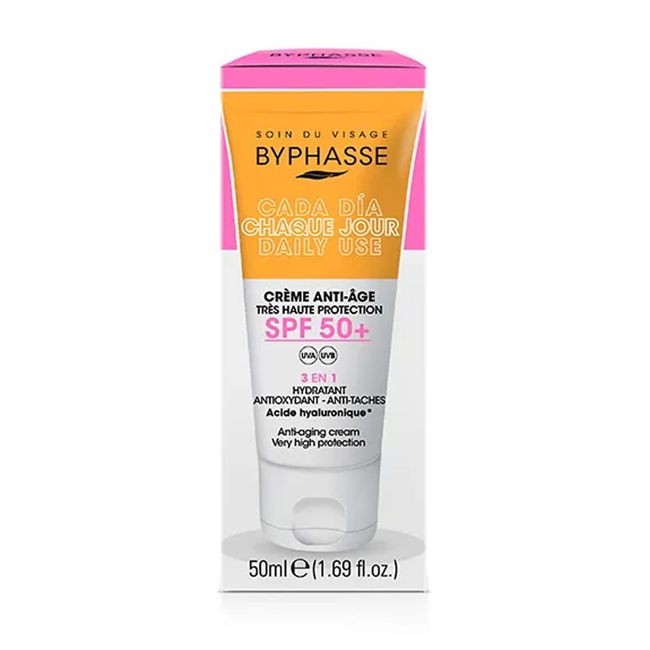 BYPHASSE 3 IN 1 SPF50+ apsauginis veido kremas, 50 ml