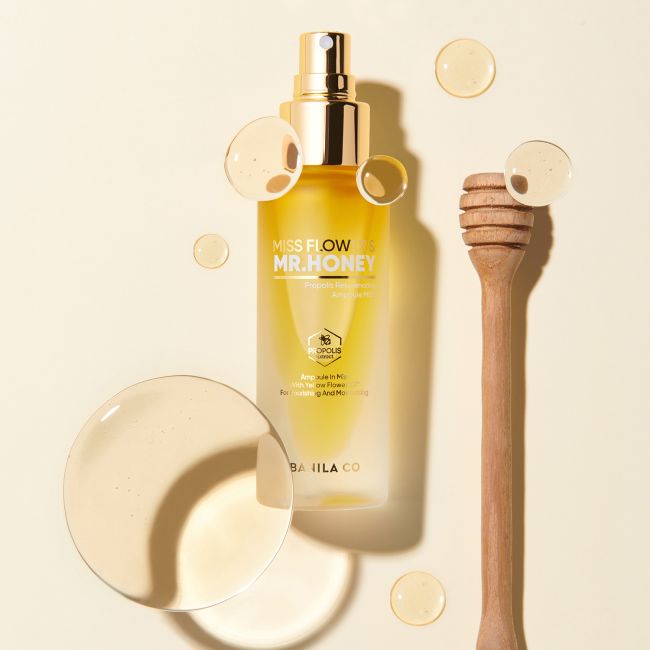 BANILA CO MISS FLOWER & MR.HONEY PROPOLIS REJUVENATING AMPOULE veido dulksna, 99 ml