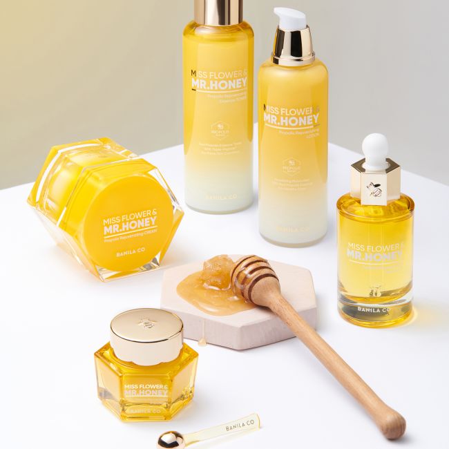 BANILA CO MISS FLOWER & MR.HONEY PROPOLIS REJUVENATING ESSENCE veido tonikas, 190 ml