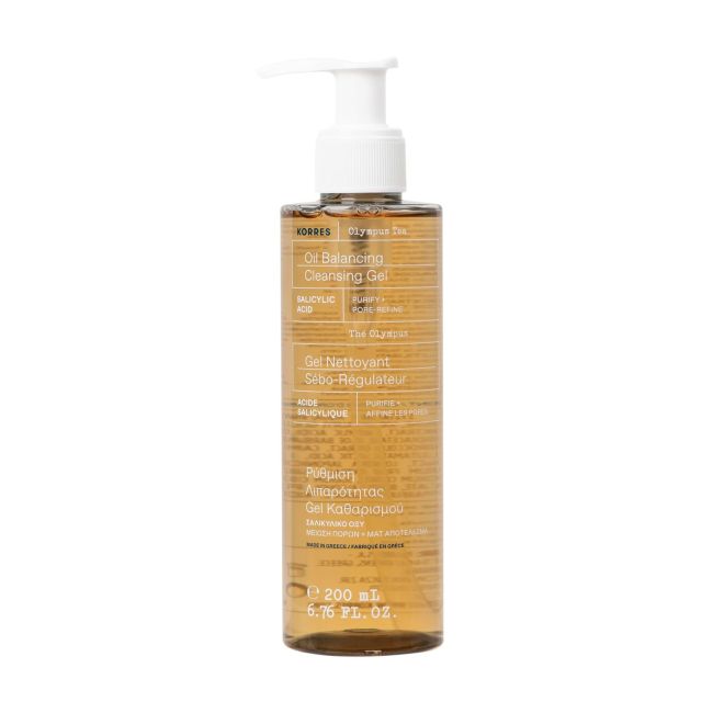 KORRES OLYMPUS TEA OIL BALANCING valomoji veido želė, 200 ml