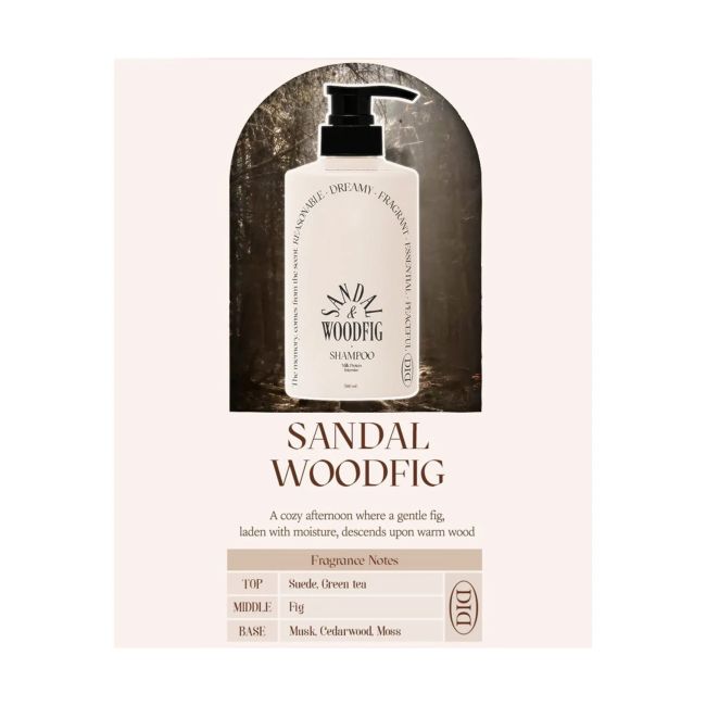 ODID SANDAL & WOODFIG plaukų šampūnas, 500 ml