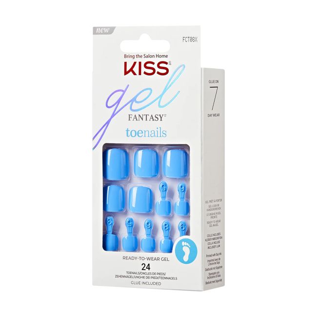 KISS GEL FANTASY priklijuojami kojų nagai (24 vnt.)