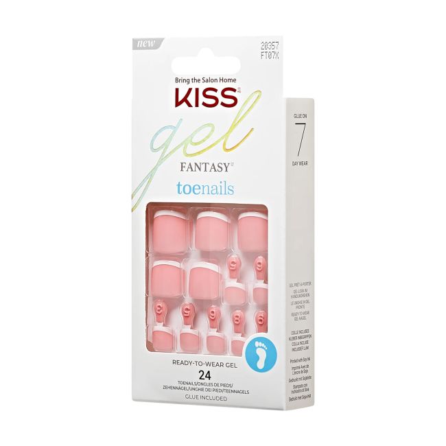 KISS GEL FANTASY priklijuojami kojų nagai (24 vnt.)