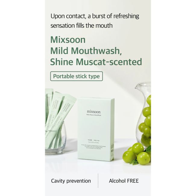 MIXSOON SHINE MUSCAT burnos skalavimo skystis (10 x 11 ml)