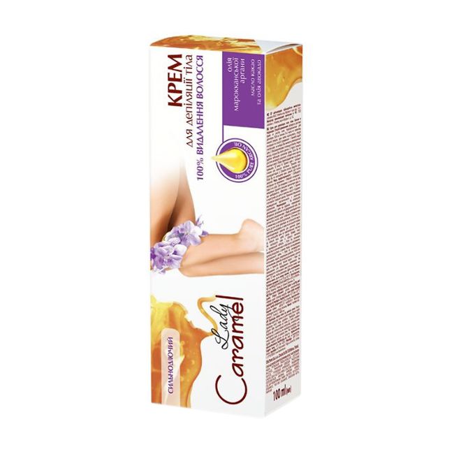 LADY CARAMEL 100 % RESULT kūno depiliacinis kremas, 100 ml