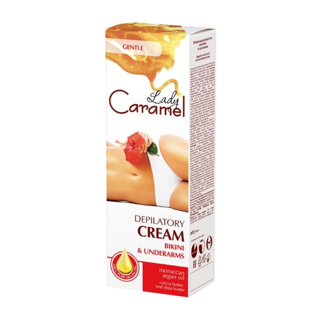 LADY CARAMEL bikinio srities ir pažastų depiliacinis kremas, 100 ml