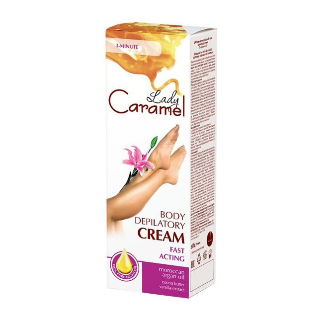 LADY CARAMEL FAST ACTING kūno depiliacinis kremas, 100 ml