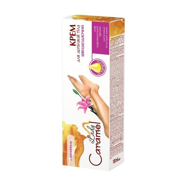 LADY CARAMEL FAST ACTING kūno depiliacinis kremas, 100 ml
