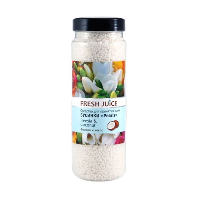FRESH & JUICE FREESIA & COCONUT vonios perlai, 450 g