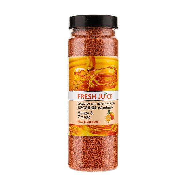 FRESH & JUICE HONEY & ORANGE vonios perlai, 450 g