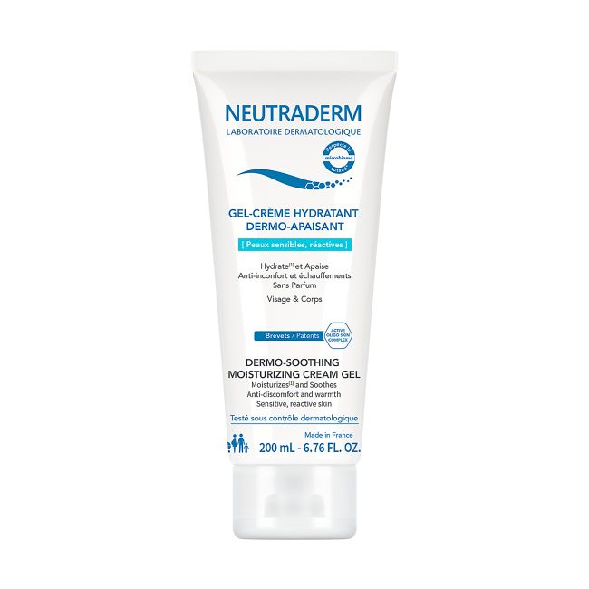 NEUTRADERM DERMO-SOOTHING MOISTURIZING veido ir kūno kremas - želė, 200 ml