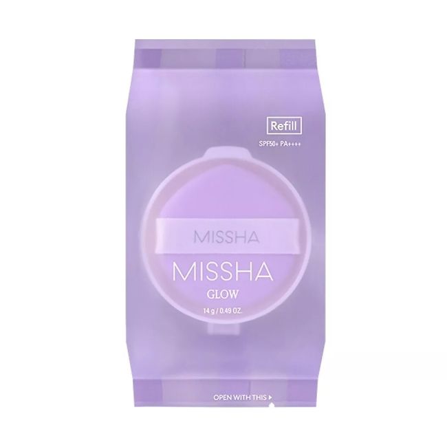 MISSHA GLOW CUSHION REFILL makiažo pagrindo papildymas su kempinėle