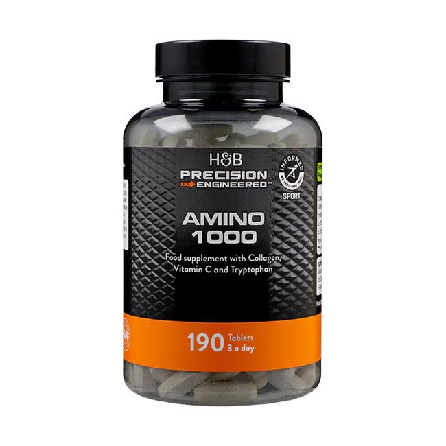H&B PRECISION ENGINEERED AMINO 1000 maisto papildas, 190 tablečių