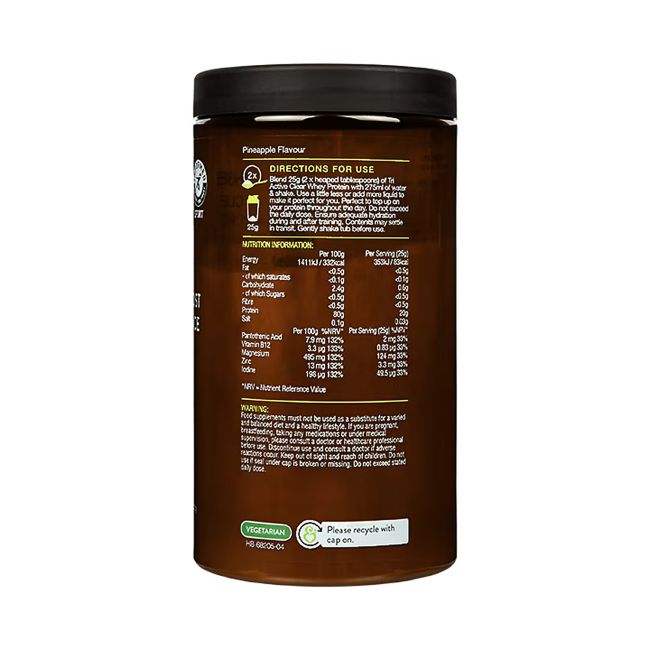 H&B TRIACTIVE CLEAR baltymų milteliai, 250 g