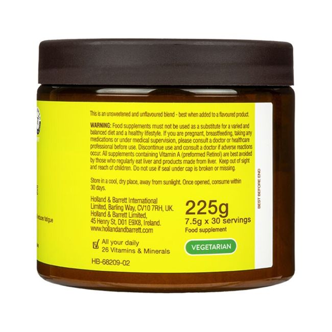 H&B TRIACTIVE NUTRITIONAL BOOST maisto papildas sportui, milteliai, 225 g