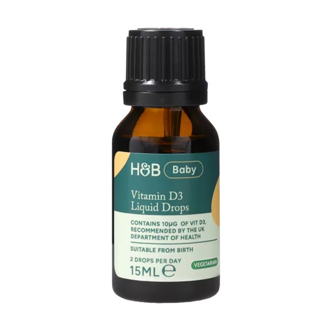 H&B vitaminas D3 400 TV kūdikiams, skystis, 15 ml
