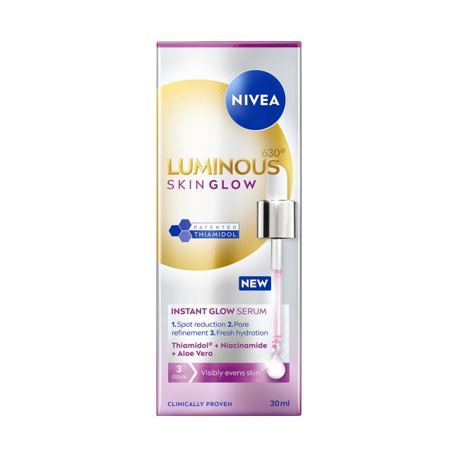 NIVEA LUMINOUS SKIN GLOW INSTANT GLOW veido serumas, 30 ml