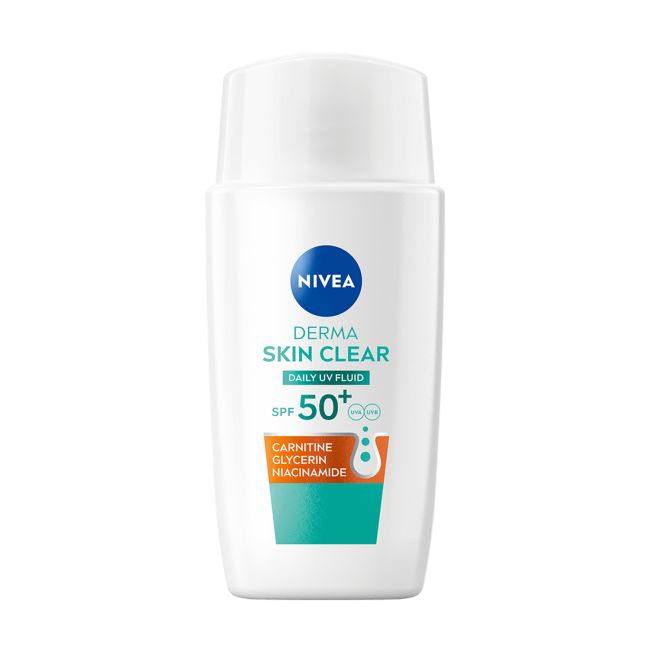 NIVEA DERMA SKIN CLEAR SPF50+ veido serumas, 40 ml