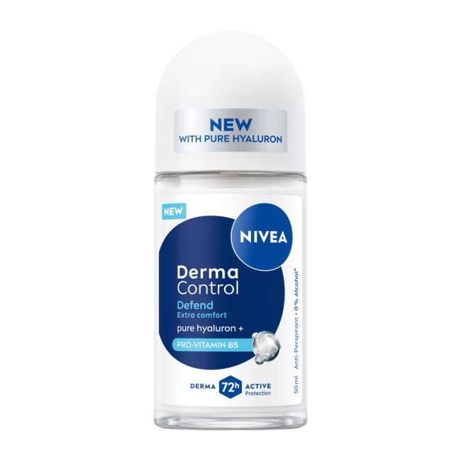 NIVEA DERMA CONTROL DEFEND EXTRA COMFORT rutulinis dezodorantas, 50 ml