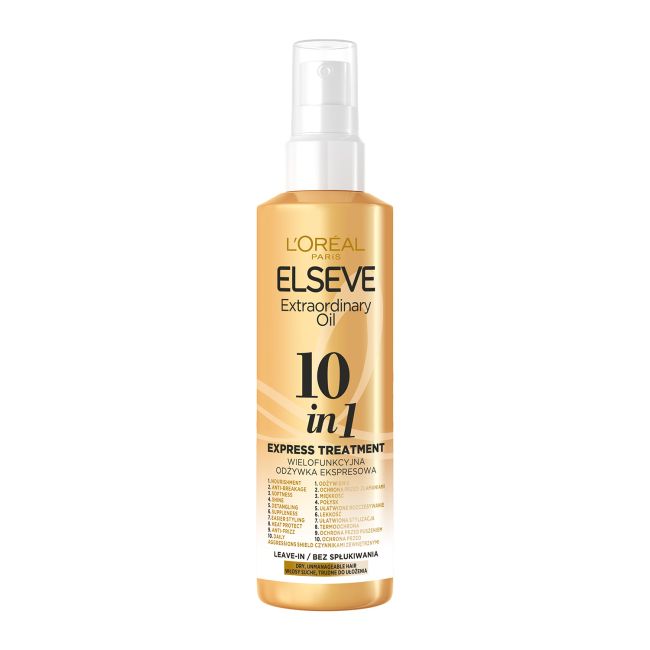 L'OREAL ELSEVE EXTRAORDINARY OIL 10 IN 1 plaukų purškiklis, 150 ml