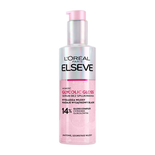 L'OREAL ELSEVE GLYCOLIC GLOSS plaukų serumas, 150 ml