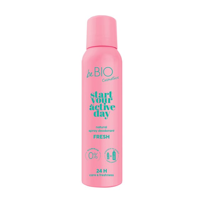 BE BIO START YOUR ACTIVE DAY NATURAL TROPICAL purškiamasis dezodorantas, 125 ml