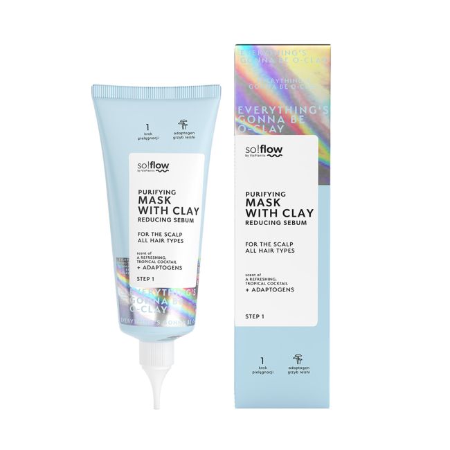SO! FLOW PURIFYING WITH CLAY galvos odos ir plaukų kaukė, 100 ml