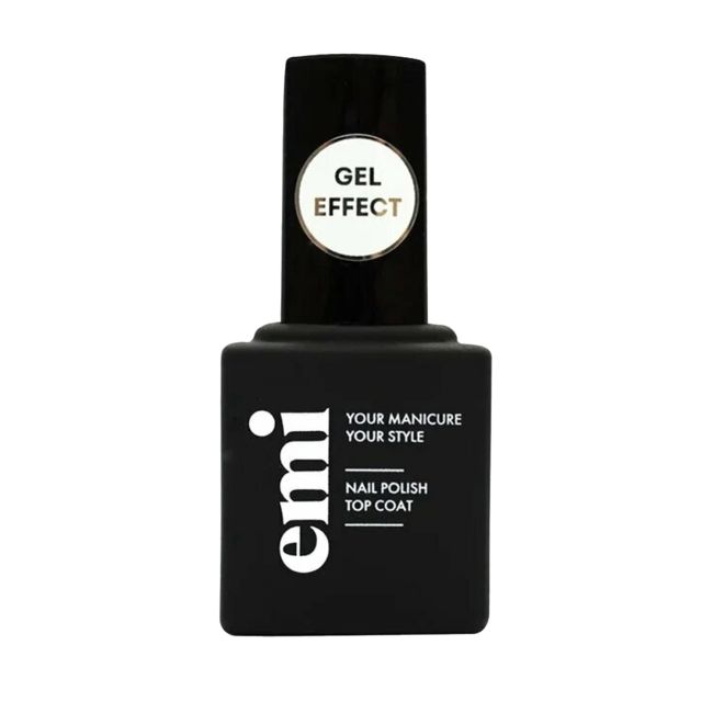 EMI ULTRA STRONG TOP COAT GEL EFFECT viršutinis nagų lako sluoksnis, 9 ml