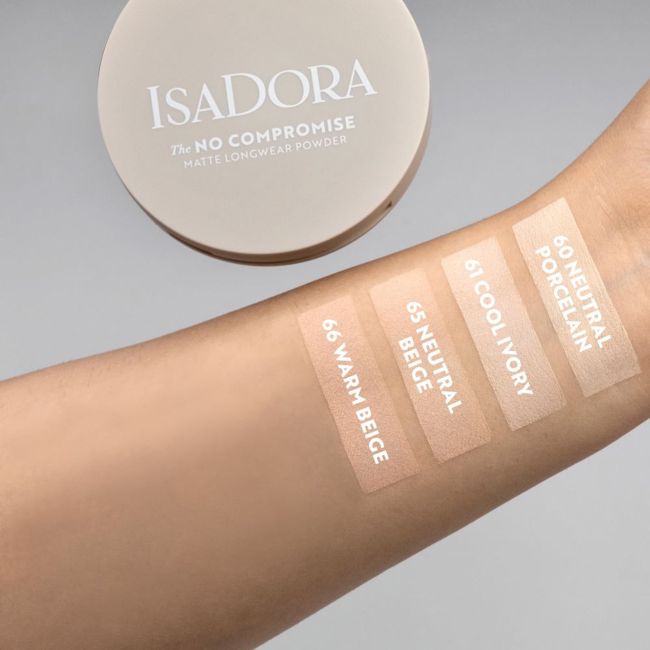 ISADORA THE NO COMPROMISE MATTE LONGWEAR kompaktinė pudra, 8 g